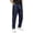 Navy, variant on Gyexs Mens Dress Pants Regular Fit Elastic Waist Flat Front Dress Slacks Spring Summer Bussiness Casual Trousers Men's Fashion Navy, Szie S