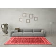 thumbnail image 3 of Ahgly Company Indoor Square Oriental Red Traditional Area Rugs, 3' Square, 3 of 4