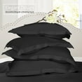 thumbnail image 5 of Nestl Pillow Sham Set of 2, Premium 1800 Series Double Brushed Bed Pillow Cases, Black, King 20" X 36", 5 of 5