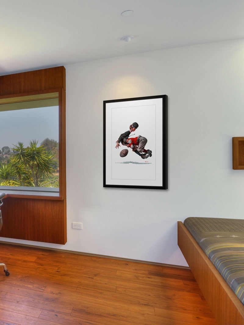 Marmont Hill 'Fumble' by Norman Rockwell Framed Painting Print