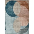 thumbnail image 2 of HomeRoots 604938 8 x 10 ft. Rust, Beige & Teal Blue Geometric Washable Indoor & Outdoor Rectangle Area Rug, 2 of 5