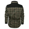 thumbnail image 4 of Fexilor Men's Corduroy Plaid Sherpa Lined Flannel Shirt Jacket Fleece Coat,Size 2XL, 4 of 6