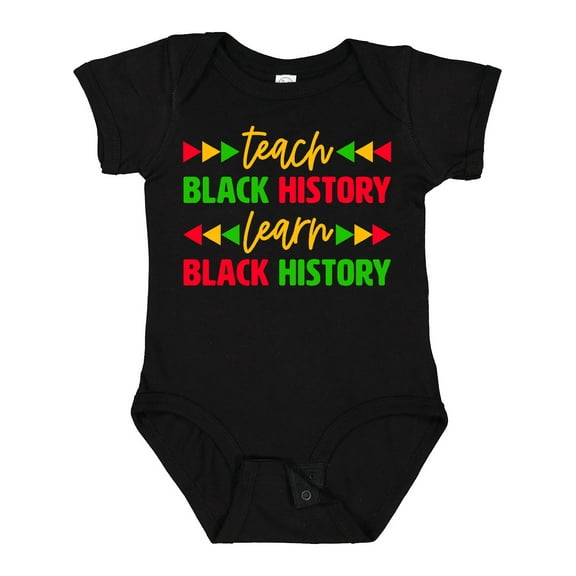 Inktastic Teach Black History, Learn Black History Boys or Girls Baby Bodysuit