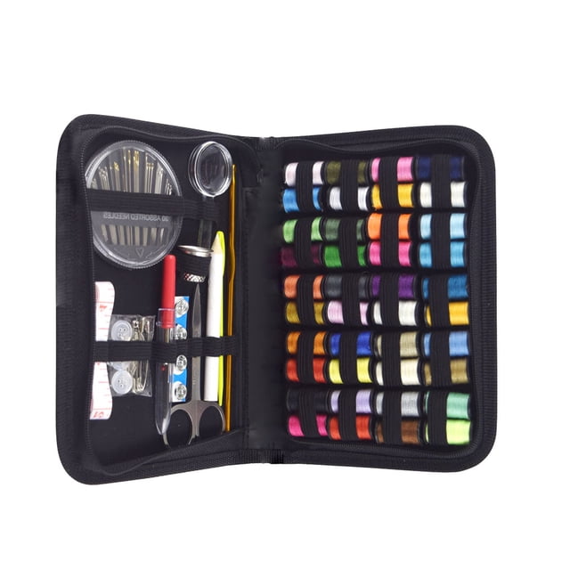 Maoww 128pcs Sewing Kit Buttons Scissor Measure Tape Stitching Embroidery Tools Set Thimbles Needle Thread Set Hand Quilting Stitching Embroidery Tools