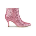 thumbnail image 3 of Unique Bargains Women's Glitter Point Toe Stiletto Heels Ankle Boots, 3 of 8