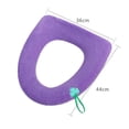 thumbnail image 3 of Cartoon Plush Bathroom Product Household Reuseable Washroom Toilet Mat Toilet Seat Cover Toilet Seat Cushion Closestool Pad PURPLE, 3 of 8