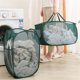 thumbnail image 2 of Portable Storage Basket Folding Hollow Dirty Clothes Basket, 2 of 5
