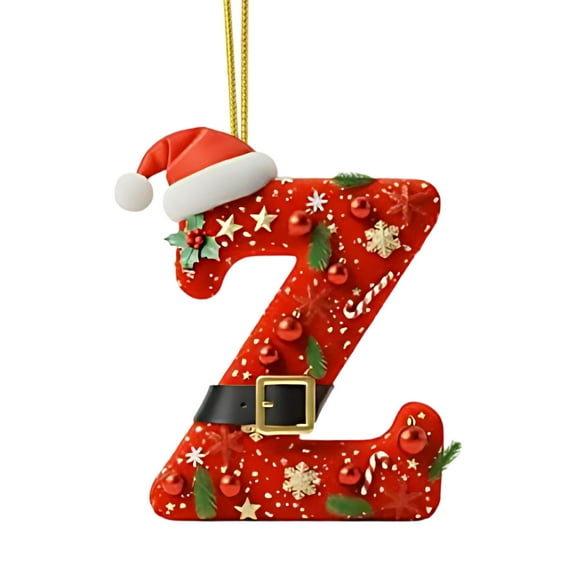 Personalized Initial Christmas Ornaments 2025 - Custom Ornaments with Name, Personalized A-Z Letter Ornament, 3D Resin Name Ornament for Christmas Tree, Xmas Gifts for Family Kids Friends