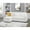 White, variant on Laura Reversible Sleeper Sectional Sofa Storage Chaise by Home Emporium-Color:Black,Fabric:Air Leather