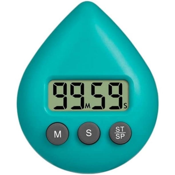 Temporizador de ducha digital, temporizador impermeable con orificio para colgar con ventosa para cocina, escuela, ducha para hornear