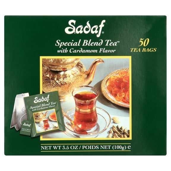 Sadaf Special Blend Tea with Cardamom Flavor, 50 Tea Bags