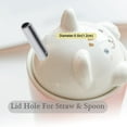 thumbnail image 3 of Mengcat Ceramic Pink Cat Coffee Mug with Straw and 3D Kitty Lid, Travel Cup Christmas Gift 16Oz, 3 of 7