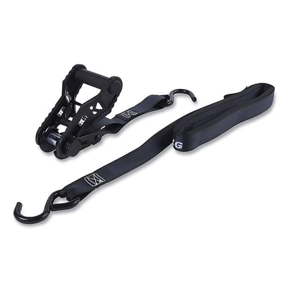 Keeper 130-85454 14 ft. x 1 in. S-Hooks Extreme Webbing Combat Ratchet Tie Down, Black - Pack of 8