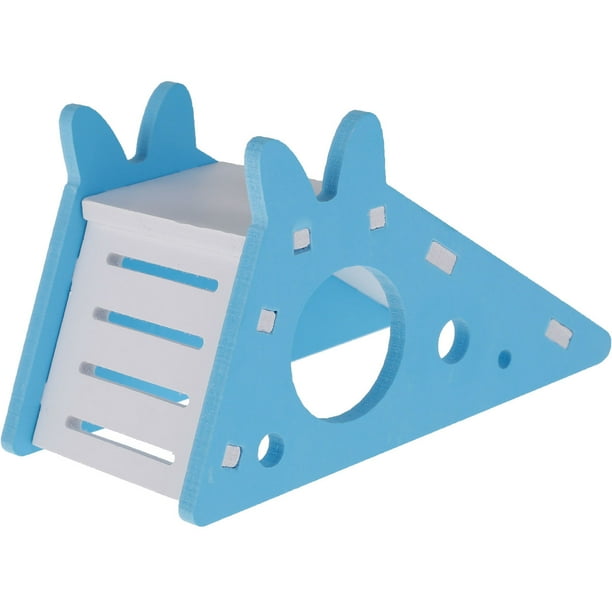 Muyoka Hamster Slide Montado Hamster Play Toy Casa de hámster de madera con escalera y tobogán DIY Jaula de hámster Accesorios para animales pequeños Mascotas Rata Chinchilla Muyoka Hogar