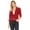 Burgundy, variant on Women's Casual Office 3/4 Long Sleeve Open Front Blazer Jacket S-3XL