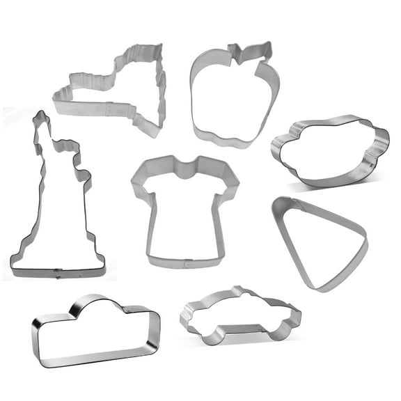 New York State 8 Piece Cookie Cutter Set - The Cookie Cutter Shop - Tin Plate Steel