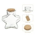 thumbnail image 3 of Uxcell 2 Pcs 12 oz/400ML Frascos de Vidrio Transparentes en Forma de Estrella con Tapa de Corcho, Cuerda y Etiquetas en Blanco para Decoraciones de Halloween, 3 of 5