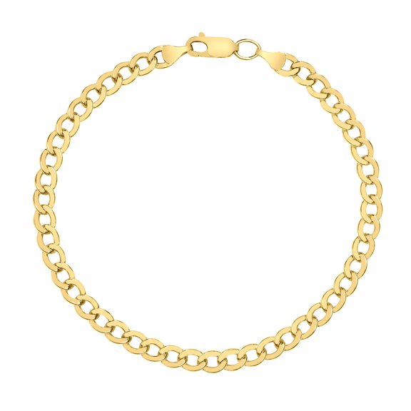 SZUL Women's 14K Yellow Gold Filled 4.9MM Curb Link Bracelet with Lobster Clasp