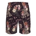 thumbnail image 6 of Wukai Romantic Paris Print Beach Trunks with Compression Liner Swimsuit Quick Dry Beach Sports Shorts with Pocket-XX-Large, 6 of 8