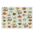 thumbnail image 1 of Squirrel Cutting Board, Autumn Doodle Forest Friend Leaves Pattern, Decorative Tempered Glass Cutting and Serving Board, in 3 Sizes, by Ambesonne, 1 of 2
