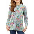 thumbnail image 2 of KISSMODA Girls Long Sleeve Casual Front Pleats Blouses & Tops, Round Neck, 4-14 Years, 2 of 3