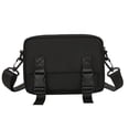thumbnail image 1 of Bolso Bandolera Nailon Con Letras Bolso Mensajero Informal Riñonera (negro), 1 of 9
