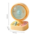 thumbnail image 3 of Mini USB Rechargeable Desktop Fan, Vintage Game Console Style, Adjustable Angle Rotating Fan Head, Plastic, White Yellow, 1-Piece, 13.3 cm, 3 of 6