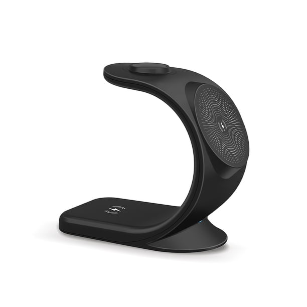 Cargador inalámbrico Auricular de cargas Dock Dock Station Portátil Portátil Hombre de viaje Reemplazo de hotel Pad Cojín de cargadores con cable negro Inevent EL006062-01B