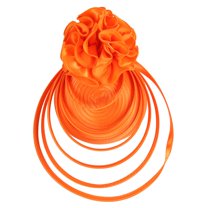 Baberdicy Fascinators Hats for Women Clearance！Tea Party Fascinator Kentuckys Derbys Hat Fascinator Pillbox Hat Headband for Cocktail Fascinators Hats for Women Tea Party Orange