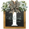thumbnail image 4 of YAOMOBB Hanging Pendant Farmhouse Front Door Wreath Personalized Welcome Sign, 4 of 6