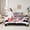 Black Pink, variant on Castle Fairy Pink Fashion Girl 7pcs Bedding Comforter Set,Geometric Stripes Queen Bedding Sets Super Cozy,Polka Dots Queen Sheet Sets,Ultra Soft Home Decor