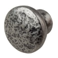 thumbnail image 3 of GlideRite 1.125 in. Round Rustic Hammered Cabinet Knobs, Weathered Nickel, Pack of 5, 3 of 5