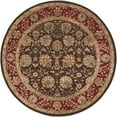 thumbnail image 3 of Transitional Area Rug (5'3'' Round) Floral Brown, Sage Green Indoor Round Easy to Clean, 3 of 6