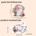 thumbnail image 4 of Adhesivos de pared con flores para ventanas, acuarela, pájaros en flor, 4 of 4