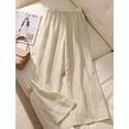 thumbnail image 6 of Women's High Waist Wide Leg Pants with Lace Belt Casual Pleated Trousers, 6 of 7