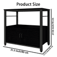 thumbnail image 3 of Avolander 40-50 Gallon Aquarium Stand, Fish Tank Stand with Storage, Durable, Metal and Wood, Black, 31.5"L x 17.72"W x 27.56"H, 3 of 7