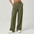 thumbnail image 2 of SETOOFF Women High Waist Pleated Wide Leg Dress Pants Loose Palazzo Trousers with Side Pockets Business Work Office Casual Travel Interview Daily Bottoms, 2 of 9