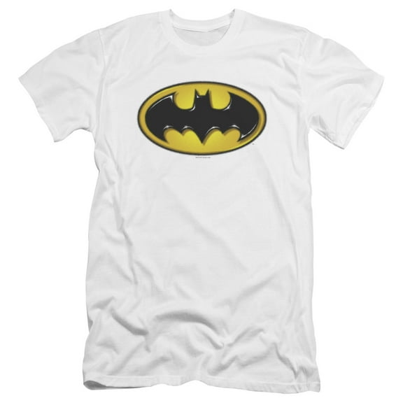 Batman Airbrush Bat Symbol-Hbo S/S Adult 30/1 T-Shirt-White