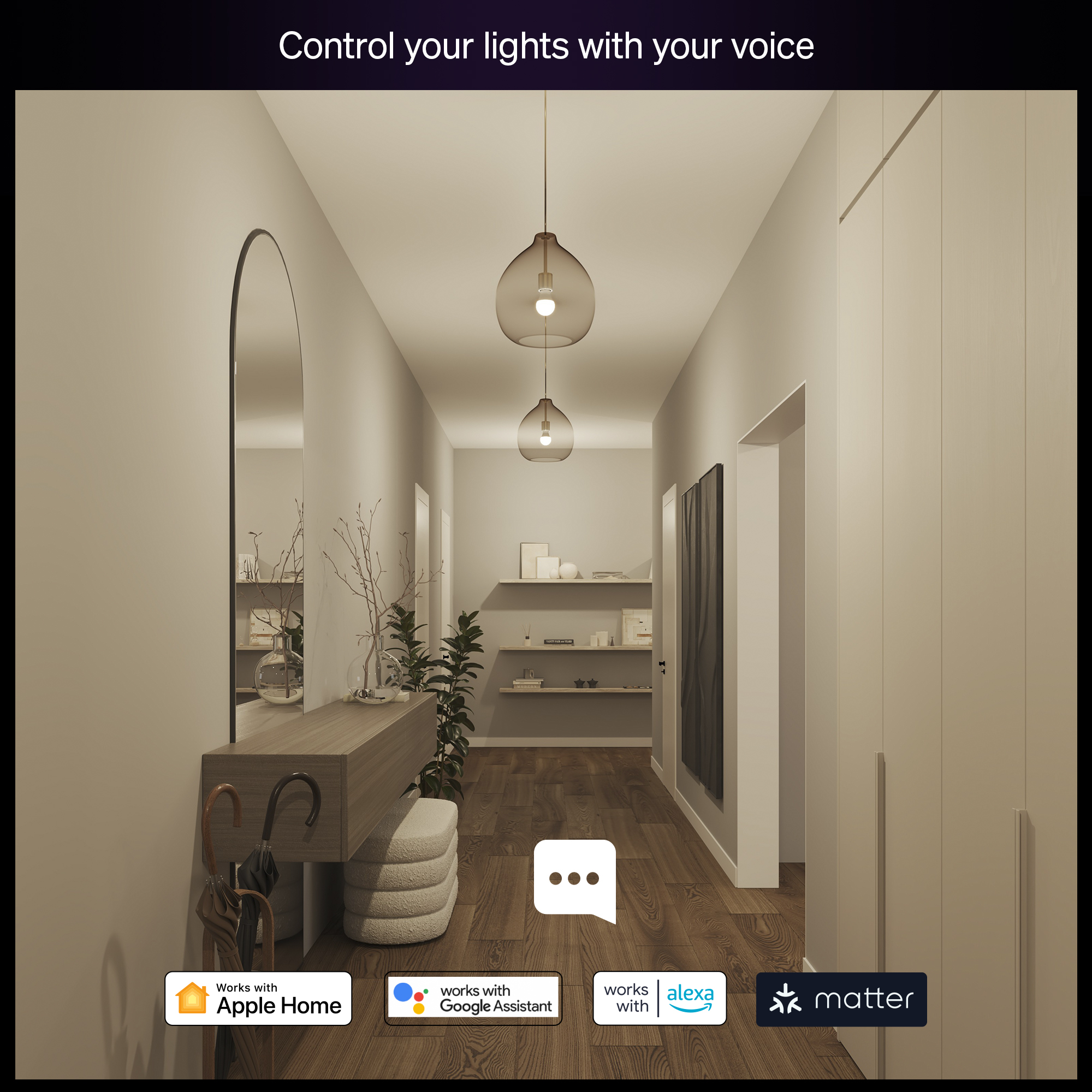 Philips Hue Essential White & Color Ambiance 2-Pack Starter Kit - 2x 60-Watt Equivalent (800lm) A19 General Purpose Light Buls (Medium Base) + Hue Bridge