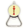 thumbnail image 1 of Bouteille de Bière en Métal Motif Mignon Alphabet Orange en Acier Inoxydable, 1 of 3