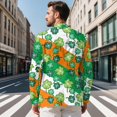 thumbnail image 4 of Uorisanigo Suit Jacket for Men Size XS Lightweight Blazer Suit Jackets Regular Fit Sport Coat Jacket Breathable Daily Blazer Mens St Patrick Day Outfits, St. Patricks Shamrock, 4 of 6