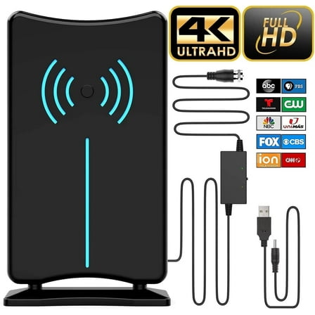 2025 Amplified HD Digital 'Matrix' TV Antenna Long 1000  Miles, Support 4K 1080p Fire tv Stick and All Older TV's Indoor HDTV Local Channels,16.4ft Coaxial Cable