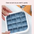 thumbnail image 3 of facefd 16 Grids Ice Cube Tray Square Shaped Molds with Lids Plastic Reusable Moulds Washable Kitchen Iced Makers DIY Making Green, 3 of 6
