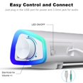 thumbnail image 3 of Altavoces para ordenador SOULION R30 USB 3.5 mm AUX White, 3 of 9