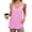 Pink, variant on BadPiggies Womens Spaghetti Strap Tank Top Summer Sleeveless Scoop Neck Loose Camisole Eyelet Embroidery Flowy Shirts