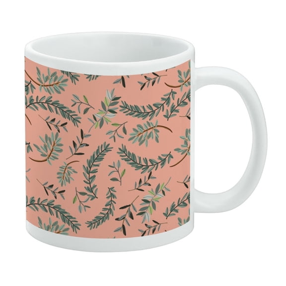 Laurel Leaves White Mug
