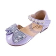 thumbnail image 2 of IUJSOY Little Girl's Bowknot Pearl Mary Jane Flats Princess Flower Wedding Party Dress Shoes, 2 of 9