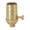 Polished and Lacquered Brass Finish, variant on B&P Lamp® Heavy Turned Brass Socket With Brass Knob, Polished And Lacquered Finish, On/Off Function, No Uno Thread