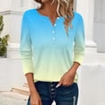 thumbnail image 2 of Blouses for women dressy casual Long Sleeve Polyester and Spandex Soft Clothing L Blue womens blouses, 2 of 5