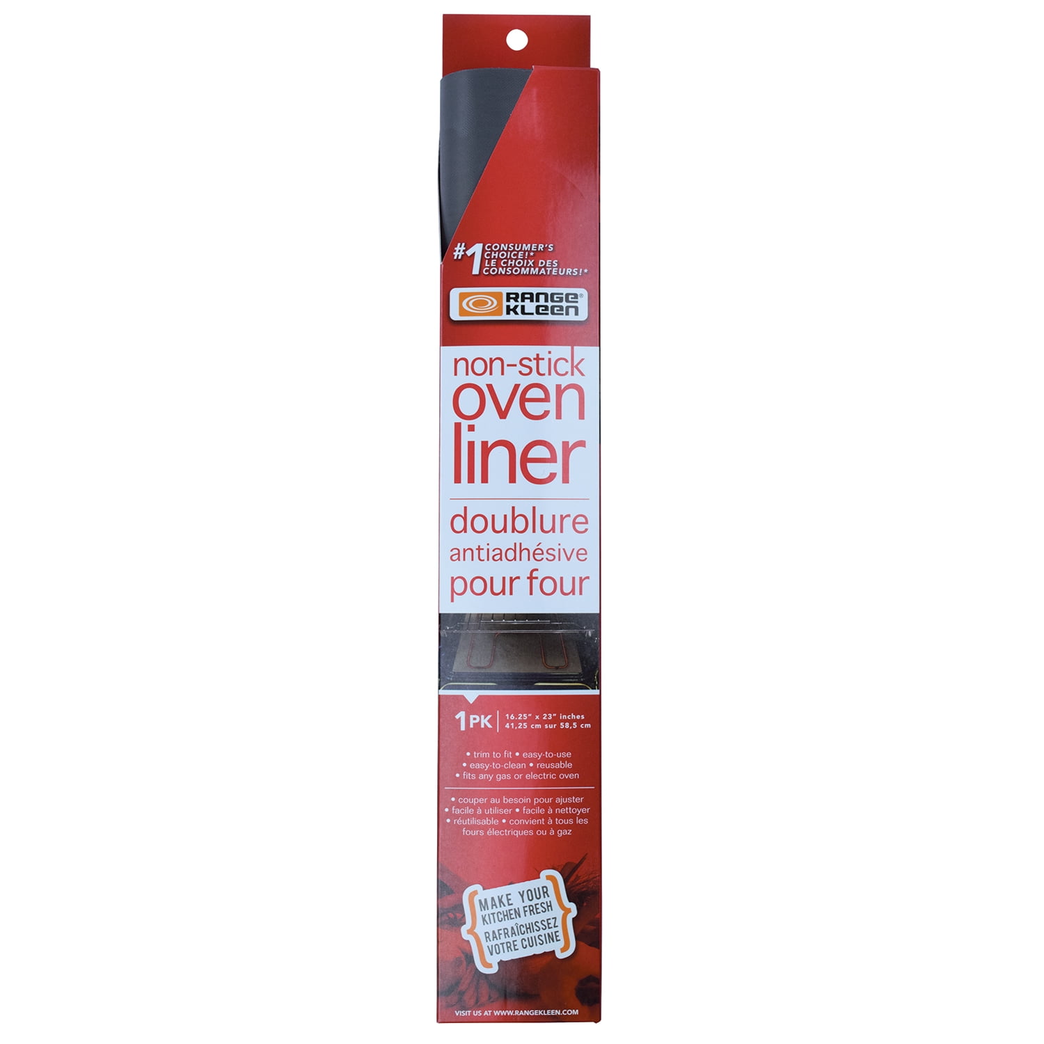 Range Kleen Non-Stick Reusable Trimmable Oven Liner